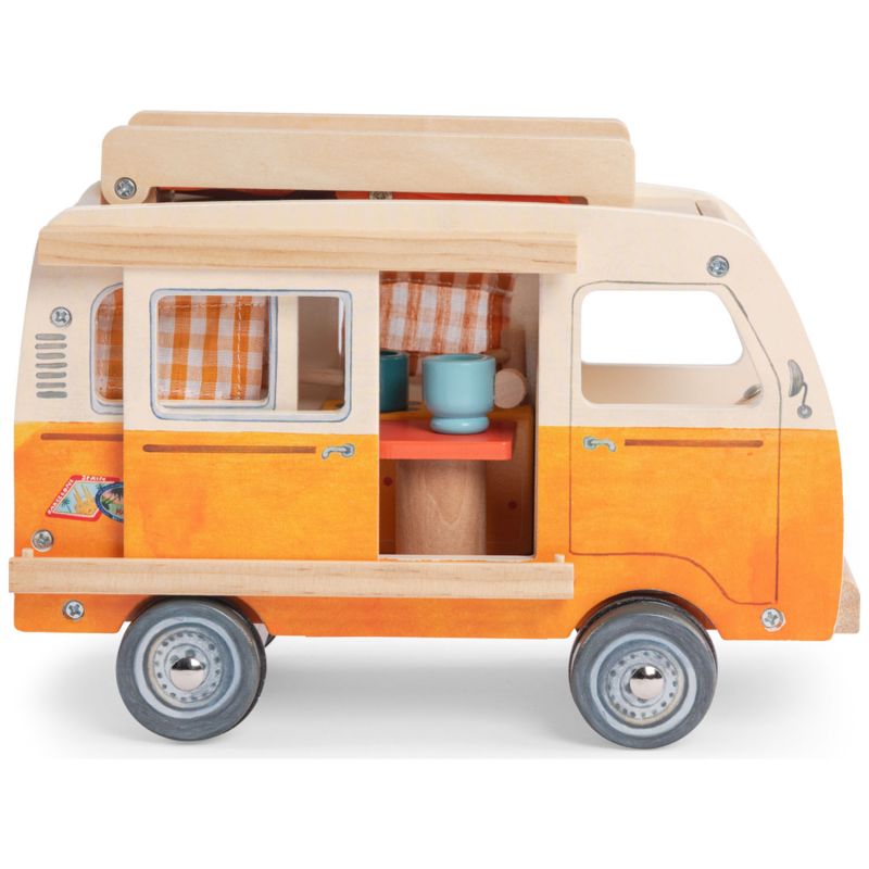 Image d'ambiance de présentation du produit Van en bois La Grande Famille - Moulin Roty